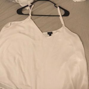 White flowy tank top